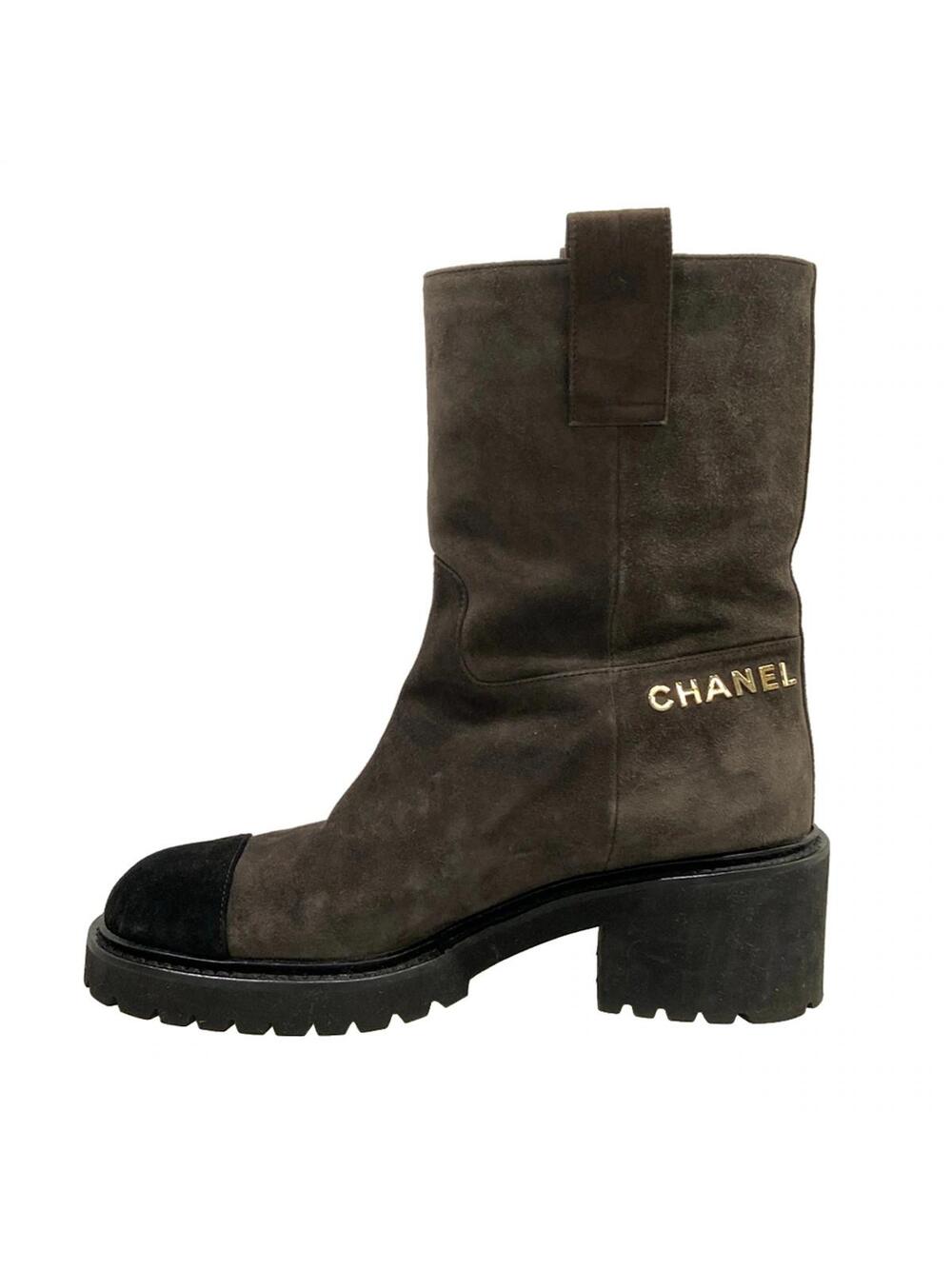 Chanel Dark Brown Black Suede Women's #339839C10B - Picture 3 of 12